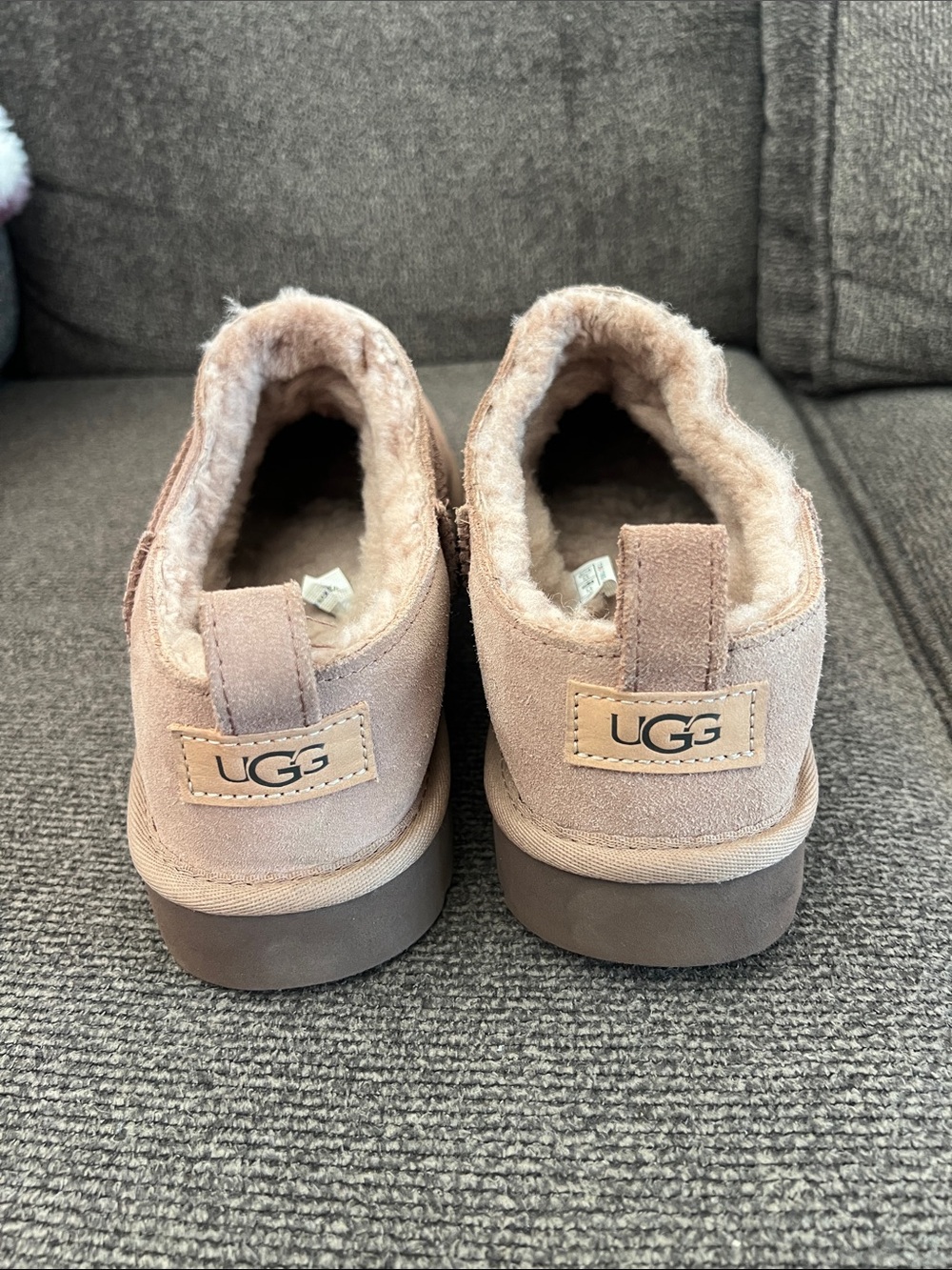 UGG women’s classic micro boots in sand color Slip-On Shearling Slippers